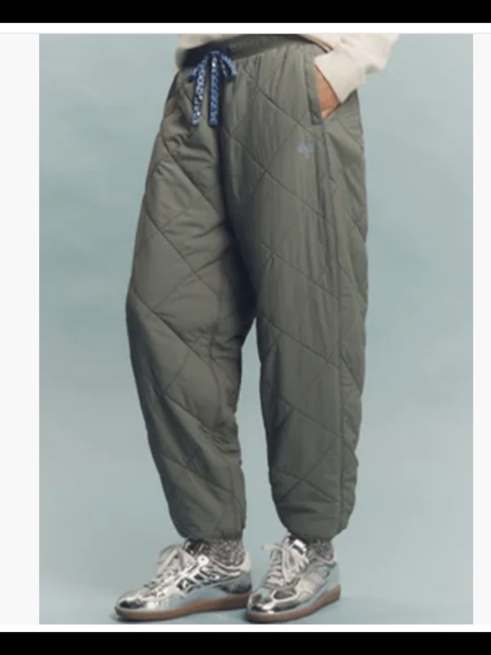 Daily Practice Olive Quilted Bomber Pants